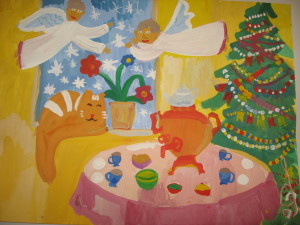 Рисунок «Рождество дома»
